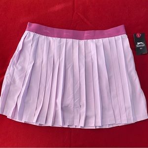 NWT Slazenger Sports Pleated Skort Large 4-Pockets 4-Way Stretch Hydro-dri Tech.